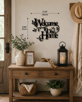 Welcome Home Rustic Metal Wall Sign