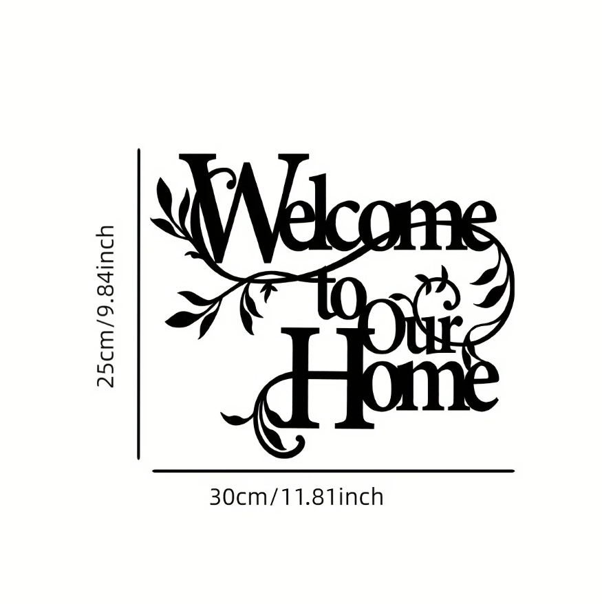 Welcome Home Rustic Metal Wall Sign