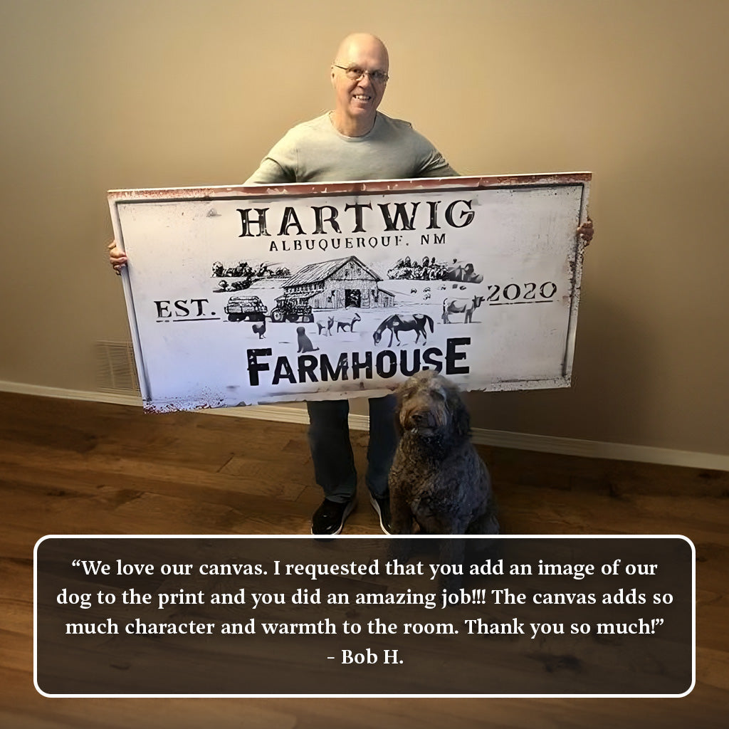 Rustic Farmhouse Personalized Sig