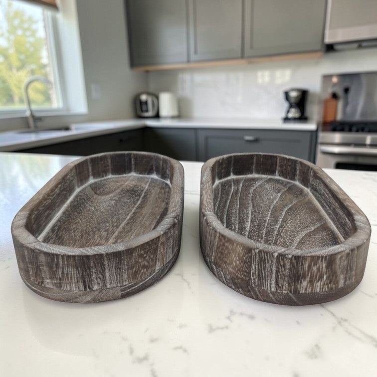 Rustic Wood Trinket Tray | Farmhouse Catchall Dish