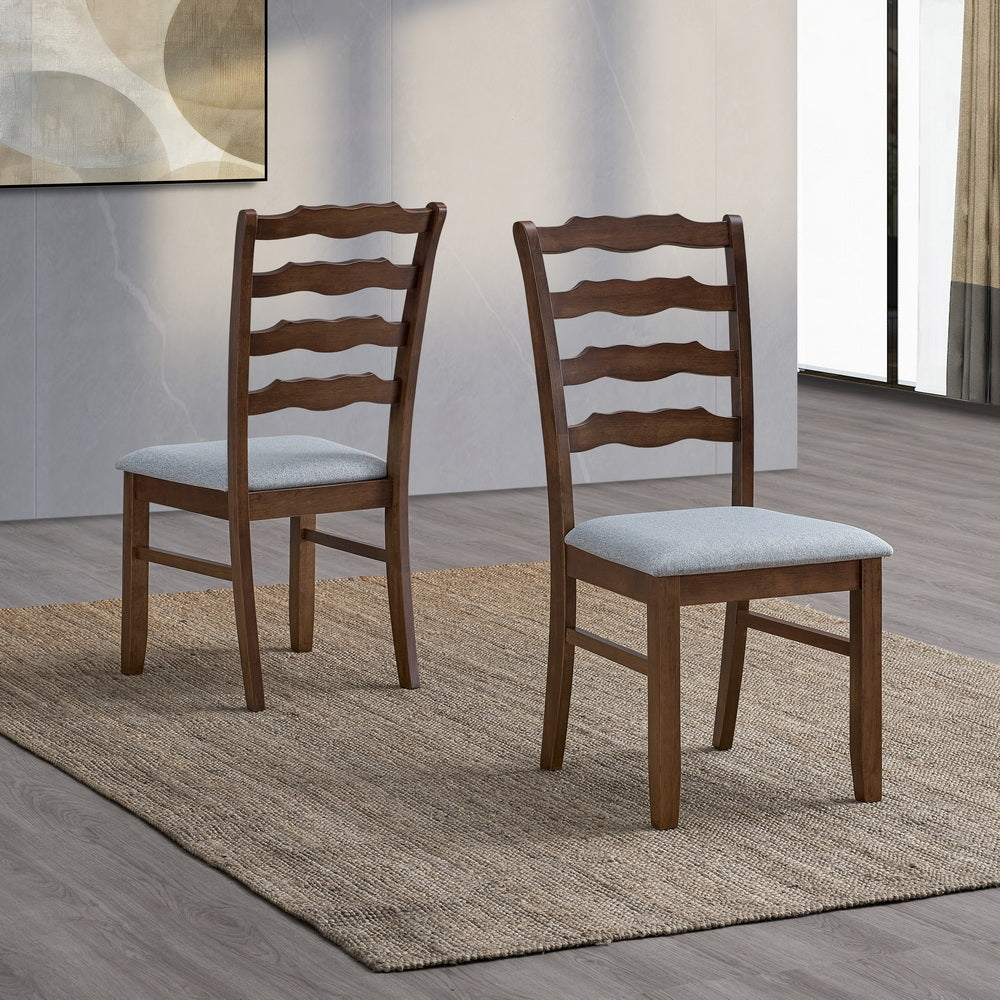 Farmhouse Dining Table Set with Upholstered Chairs – Seats 4–6