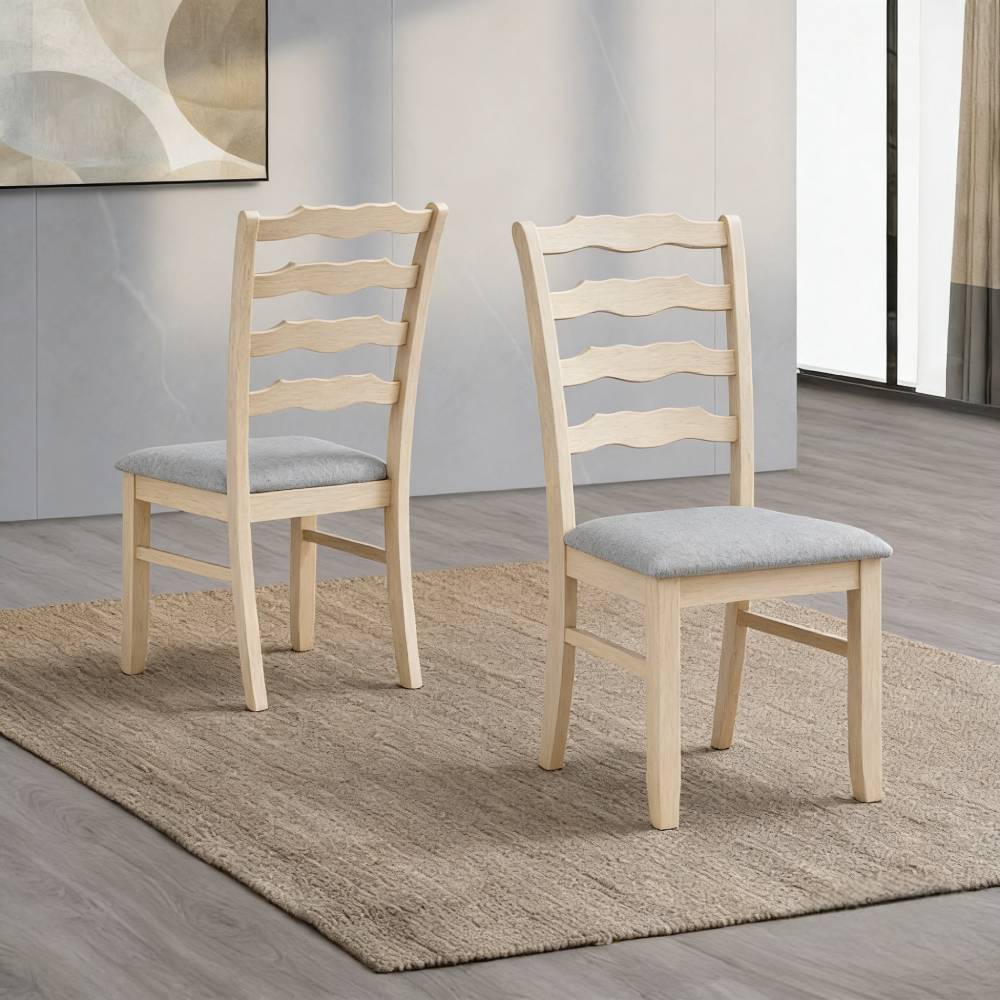Farmhouse Dining Table Set with Upholstered Chairs – Seats 4–6