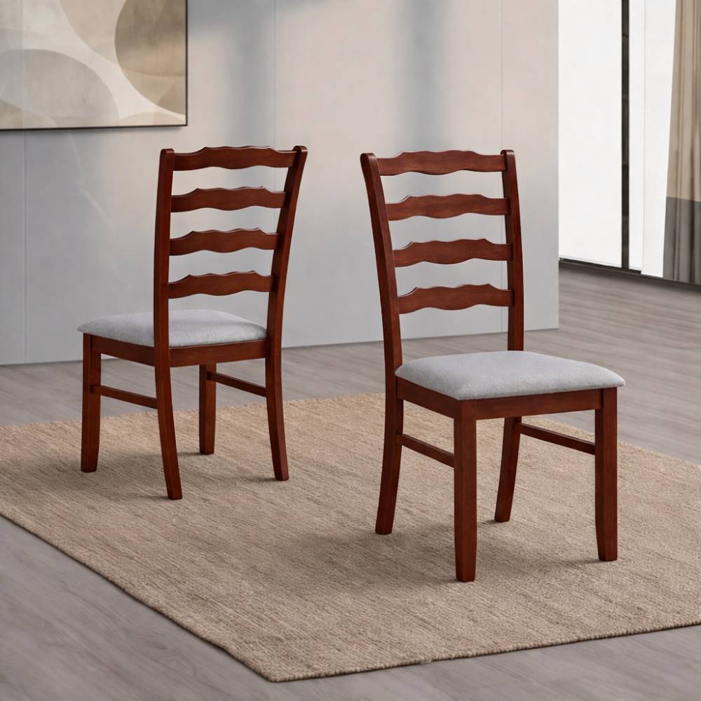 Farmhouse Dining Table Set with Upholstered Chairs – Seats 4–6