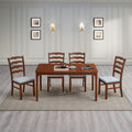 Farmhouse Dining Table Set with Upholstered Chairs – Seats 4–6