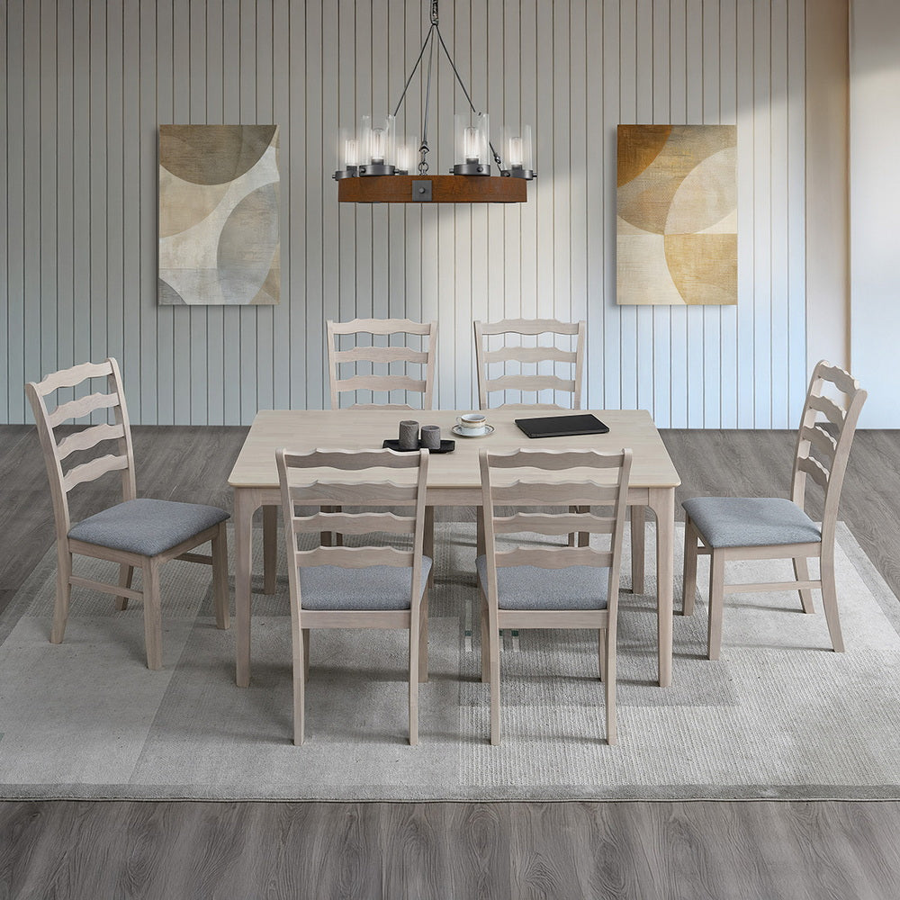 Farmhouse Dining Table Set with Upholstered Chairs – Seats 4–6