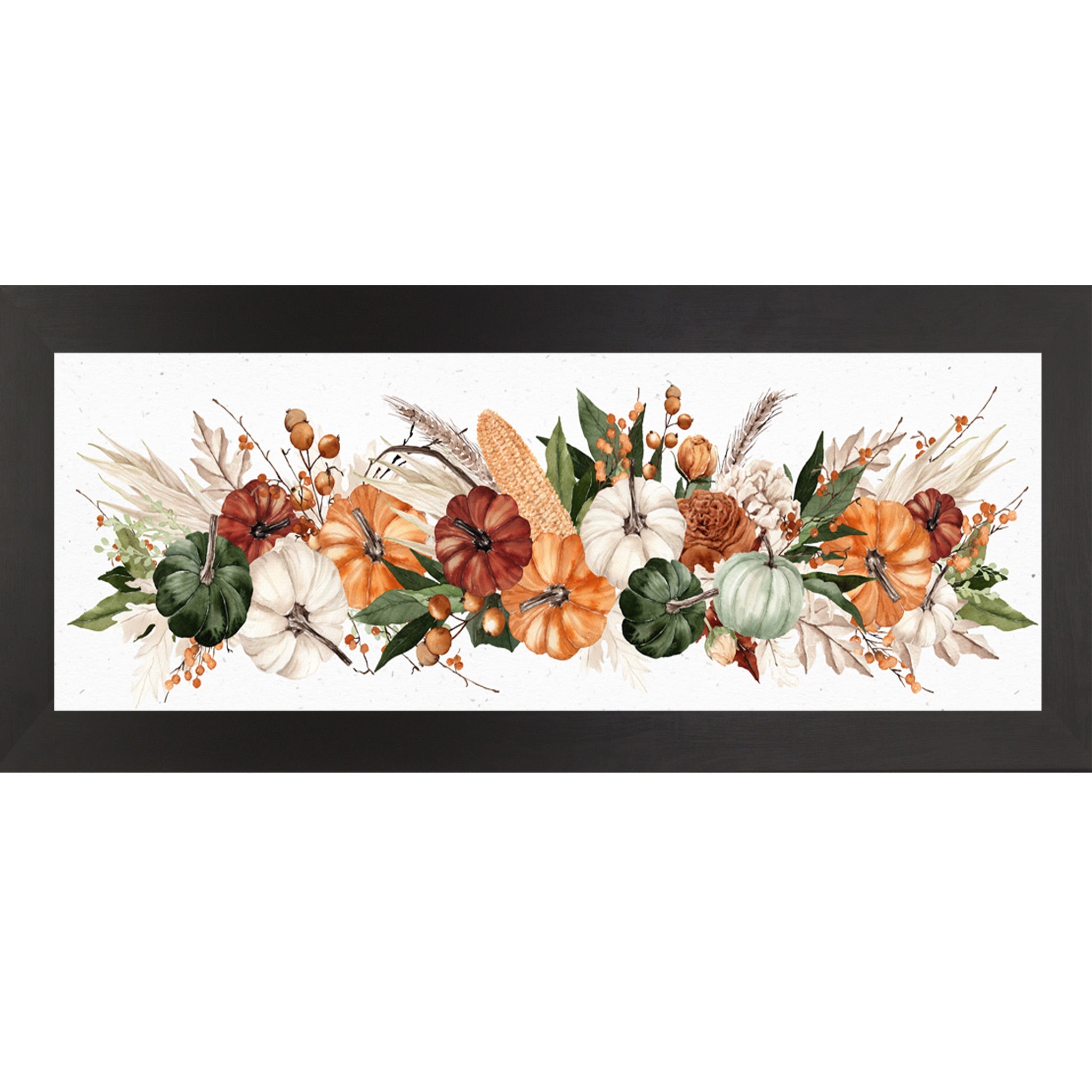Harvest Watercolor Farmhouse Wall Art – Autumn Landscape
