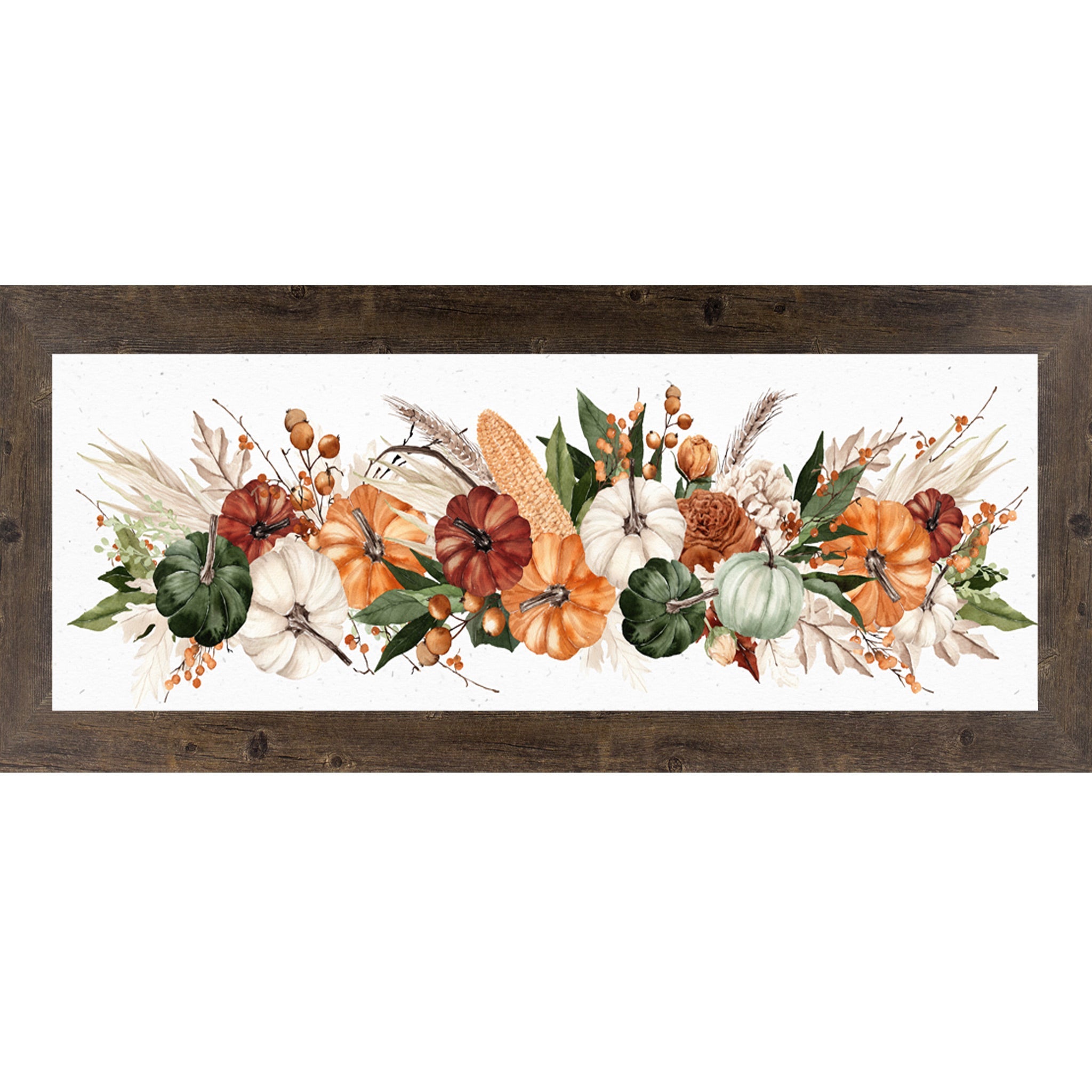Harvest Watercolor Farmhouse Wall Art – Autumn Landscape