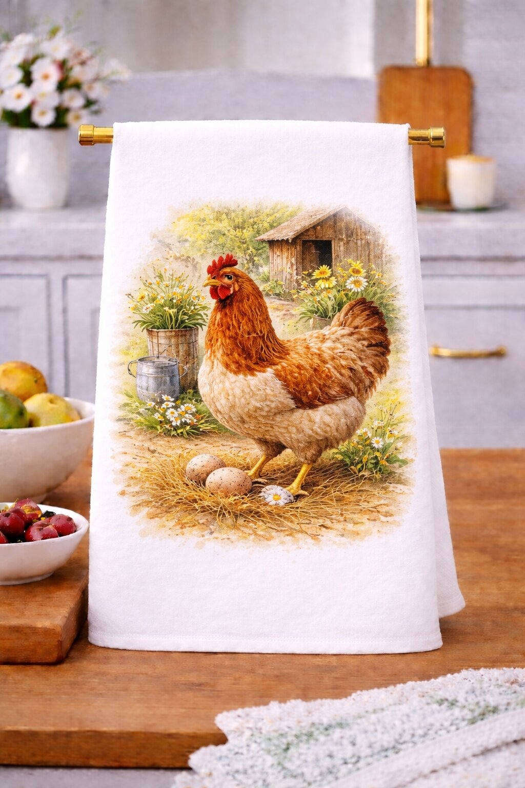Farmhouse Chicken Kitchen Towel
