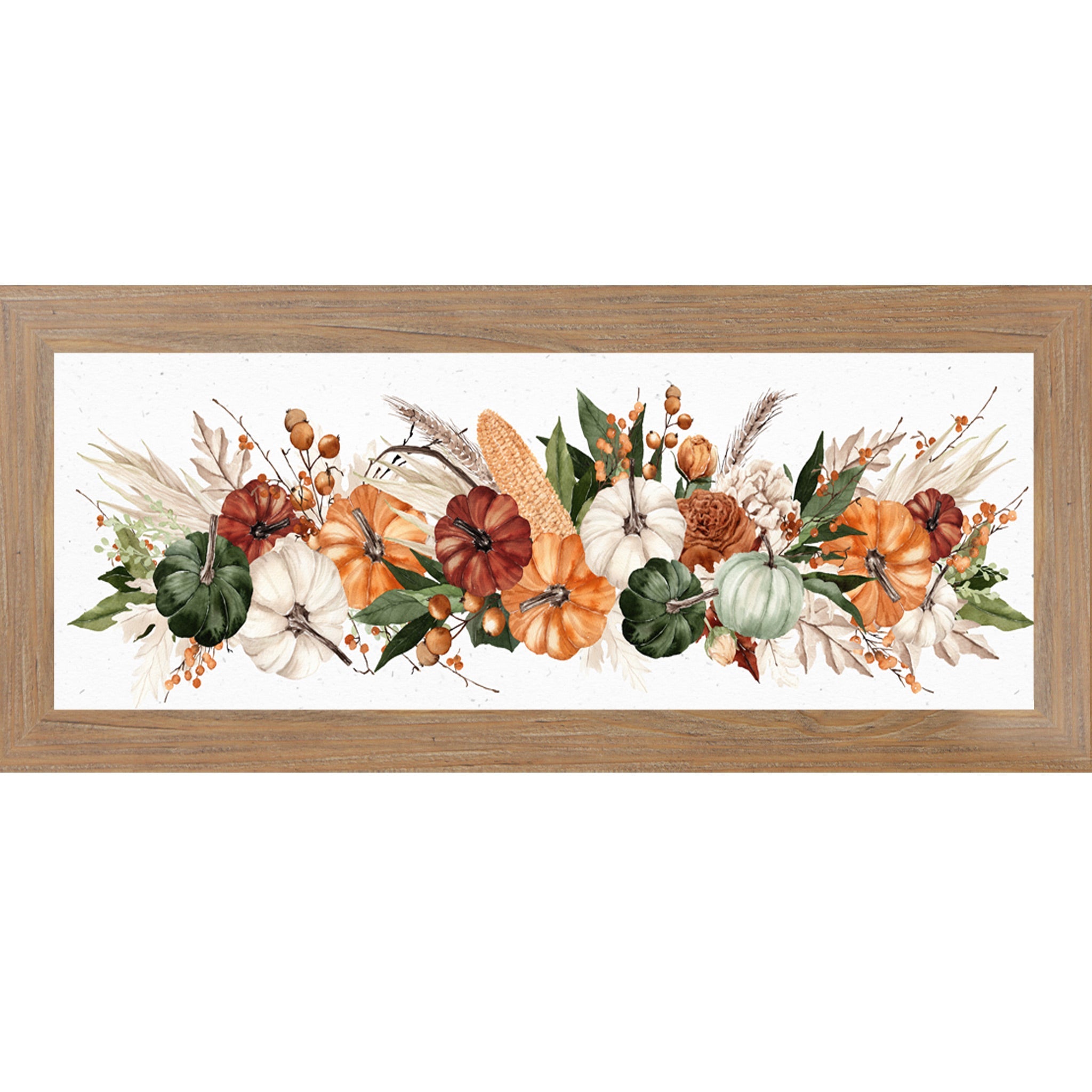 Harvest Watercolor Farmhouse Wall Art – Autumn Landscape