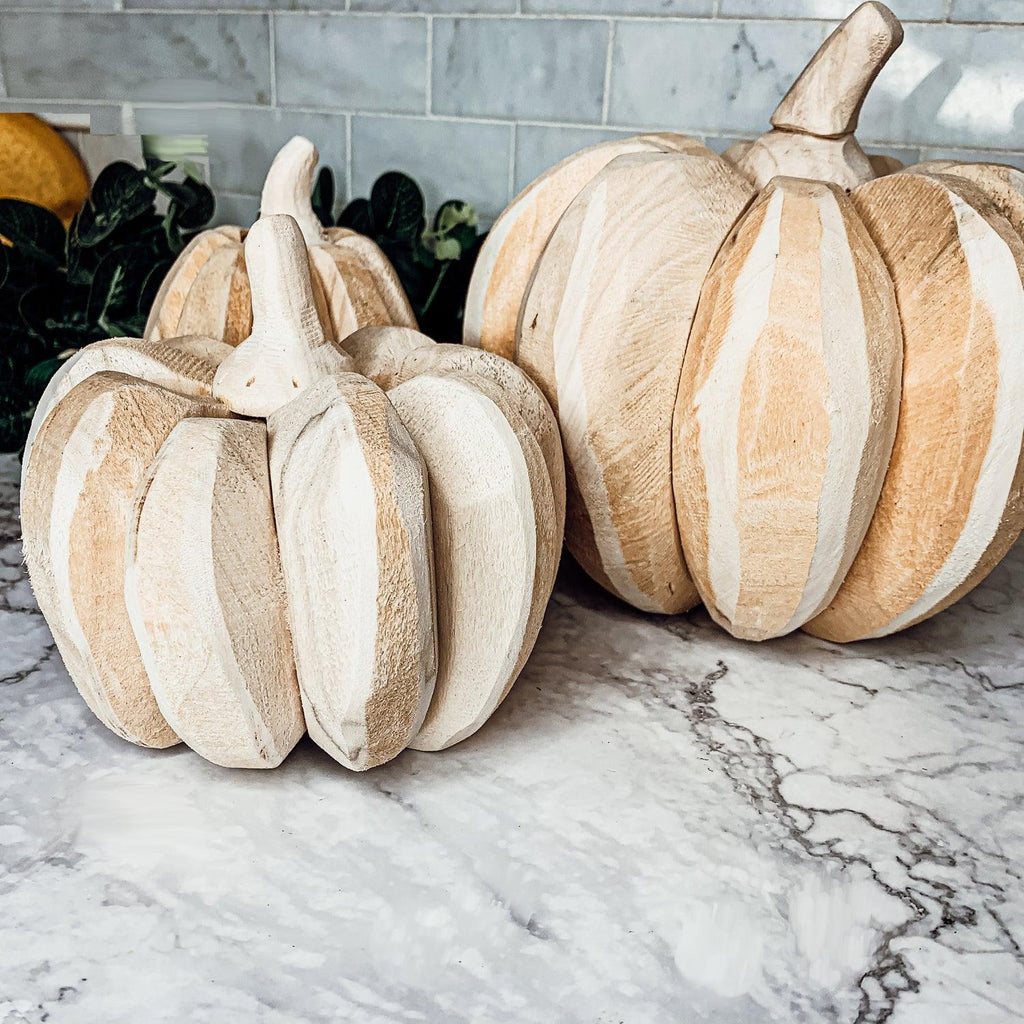 Handcrafted Farmhouse Wooden Pumpkins | Fall Decor