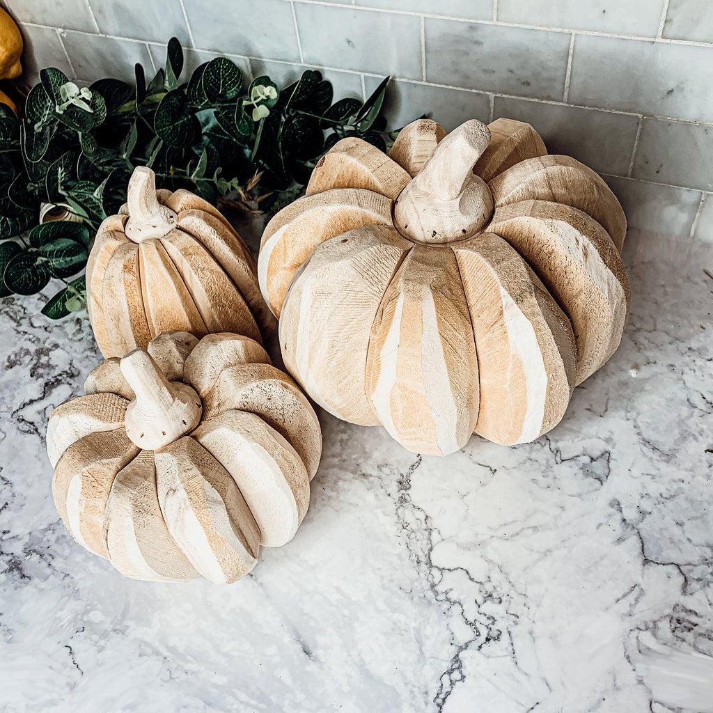 Handcrafted Farmhouse Wooden Pumpkins | Fall Decor