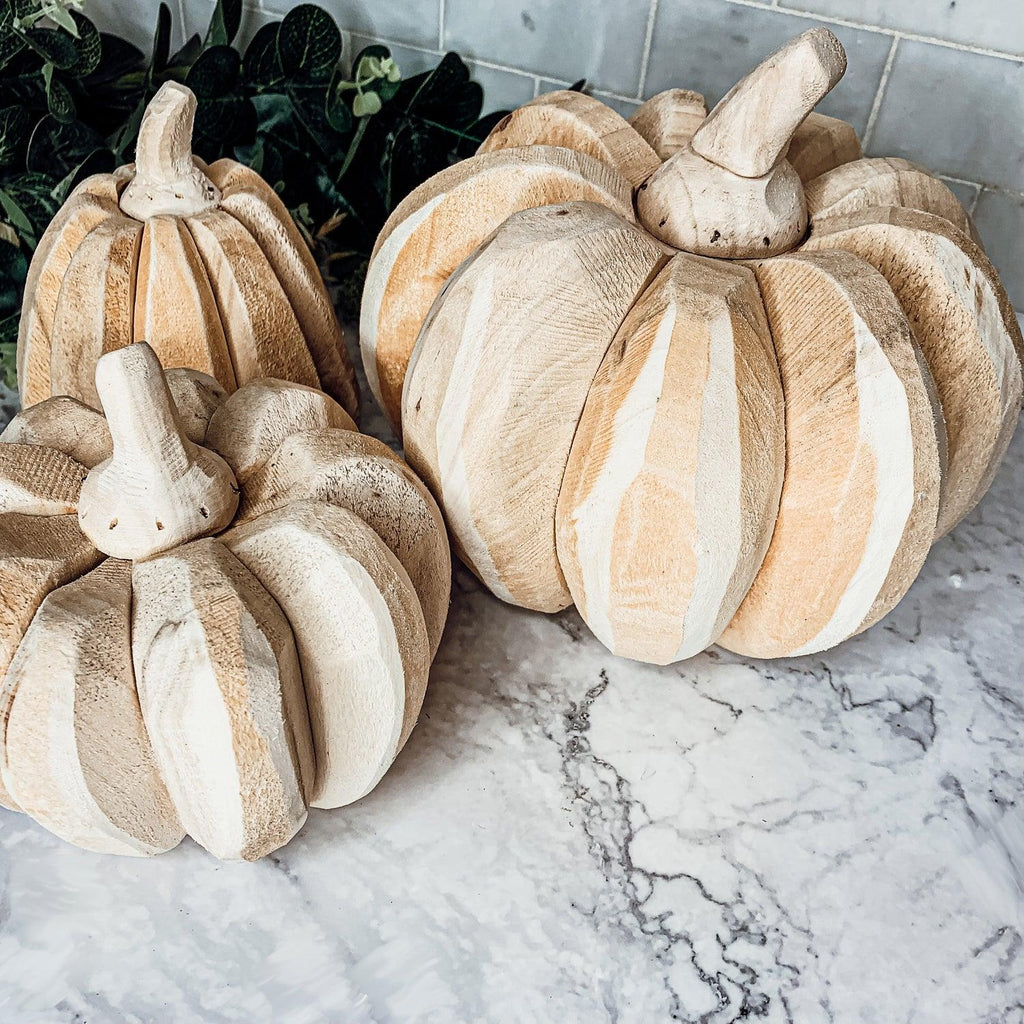 Handcrafted Farmhouse Wooden Pumpkins | Fall Decor
