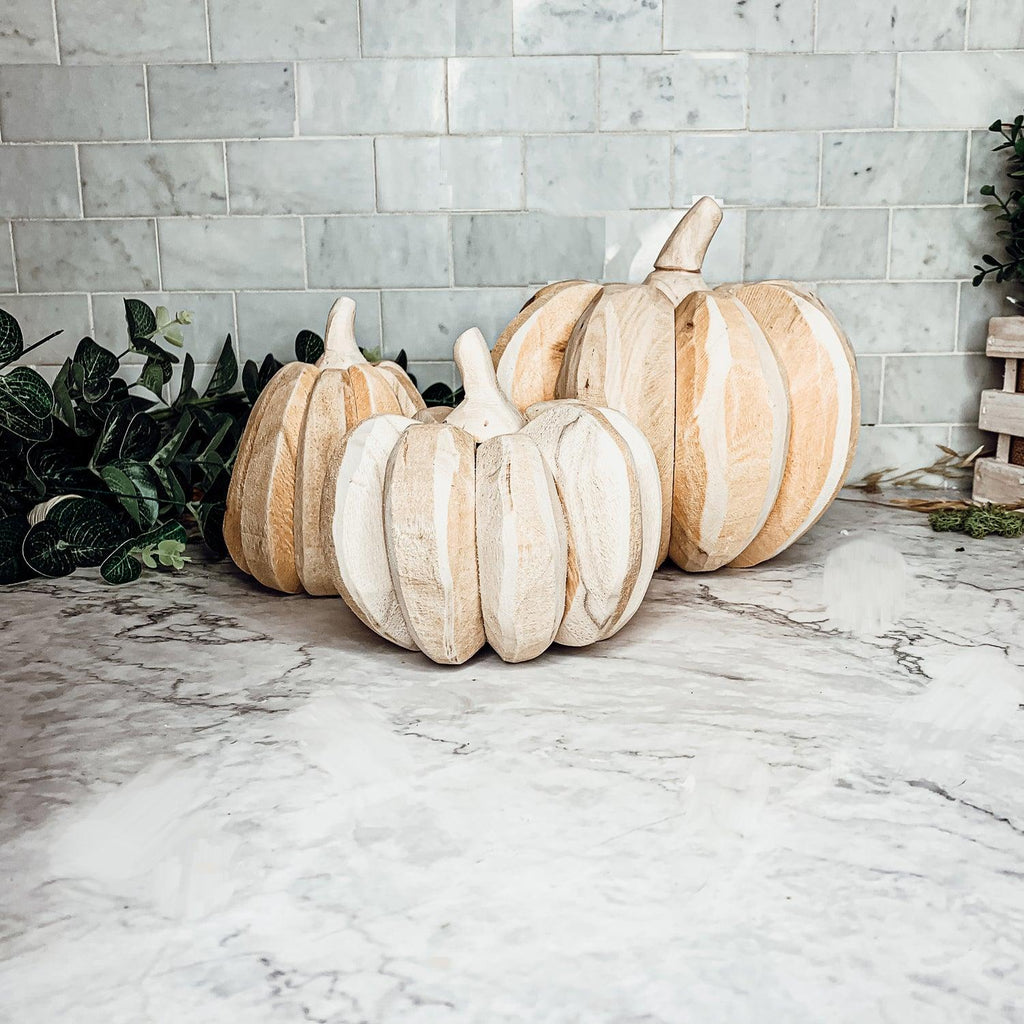 Handcrafted Farmhouse Wooden Pumpkins | Fall Decor