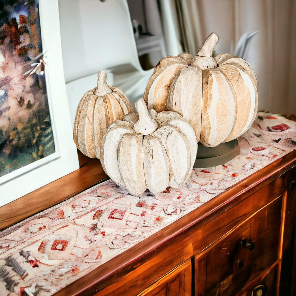 Handcrafted Farmhouse Wooden Pumpkins | Fall Decor