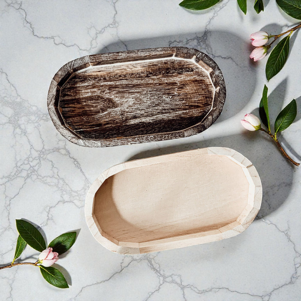 Rustic Wood Trinket Tray | Farmhouse Catchall Dish