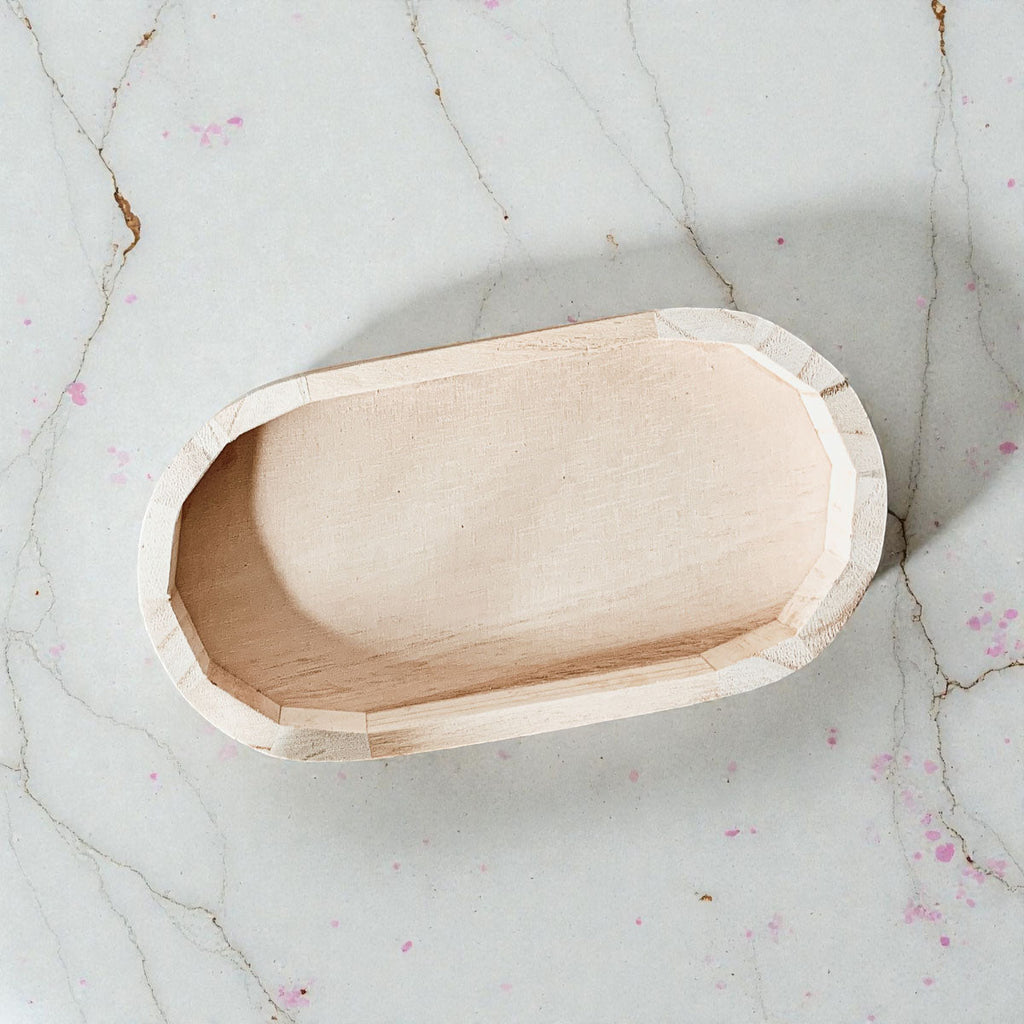 Rustic Wood Trinket Tray | Farmhouse Catchall Dish