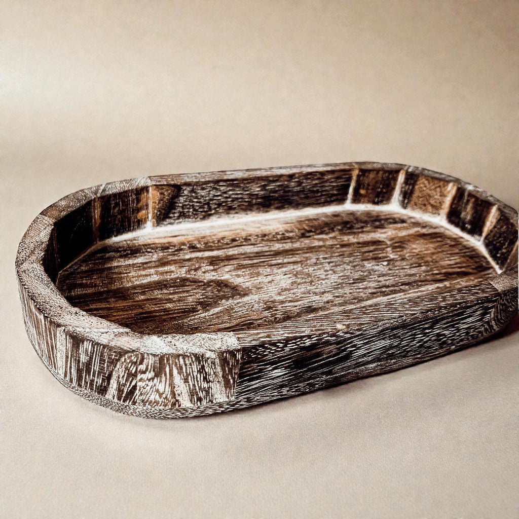 Rustic Wood Trinket Tray | Farmhouse Catchall Dish