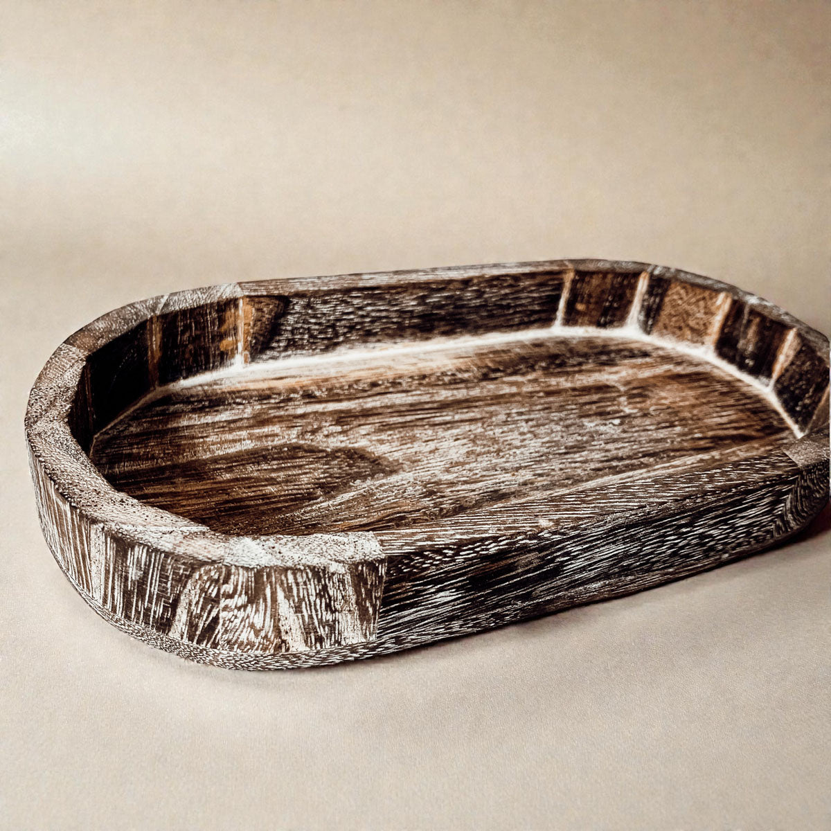 Rustic Wood Trinket Tray | Farmhouse Catchall Dish