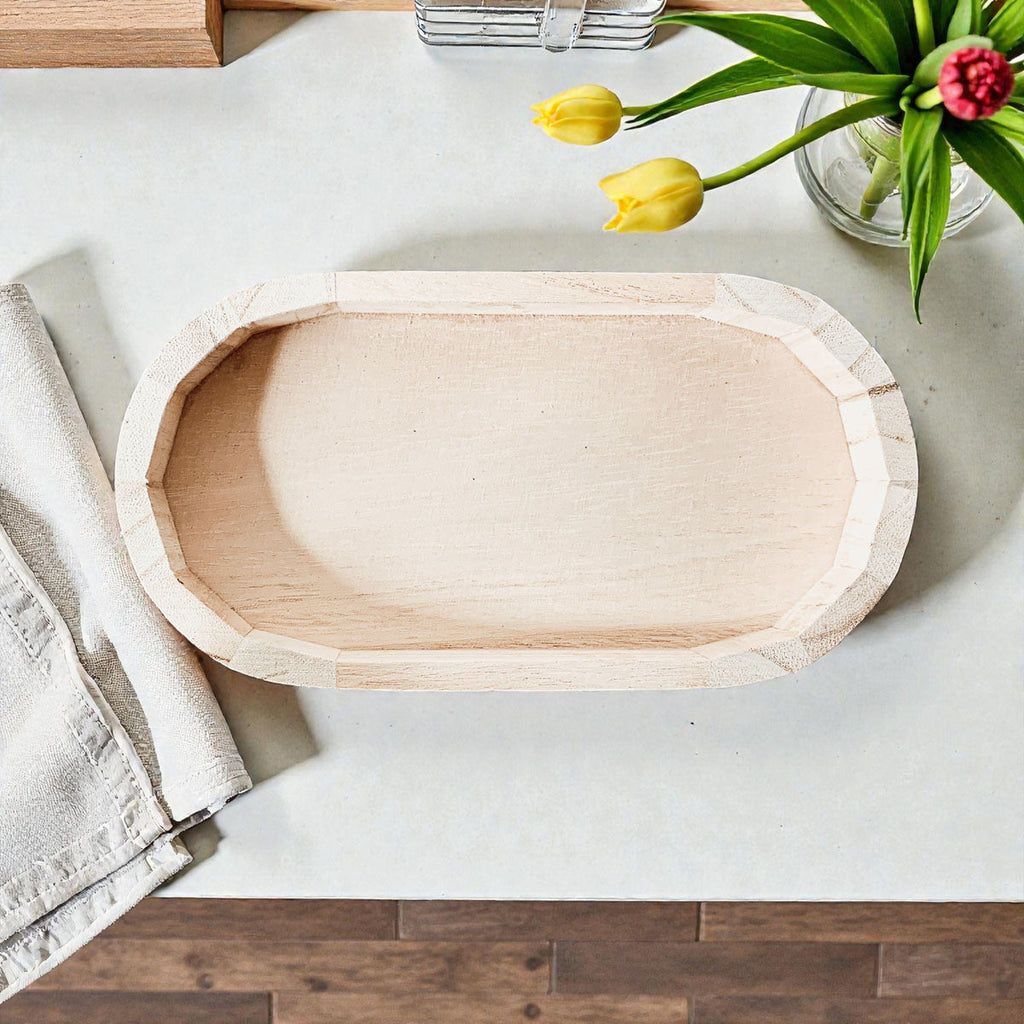 Rustic Wood Trinket Tray | Farmhouse Catchall Dish