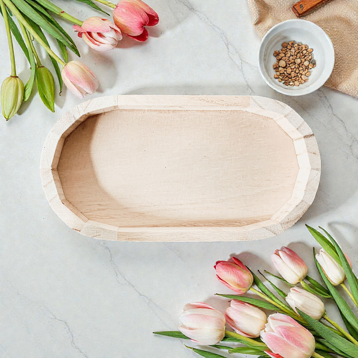 Rustic Wood Trinket Tray | Farmhouse Catchall Dish