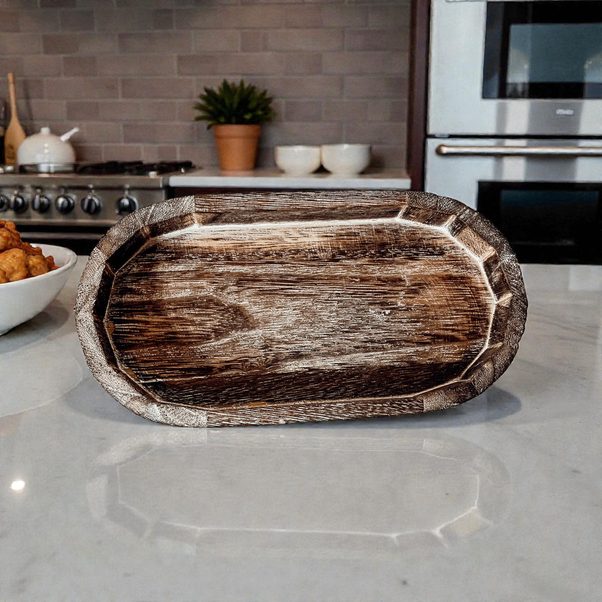 Rustic Wood Trinket Tray | Farmhouse Catchall Dish