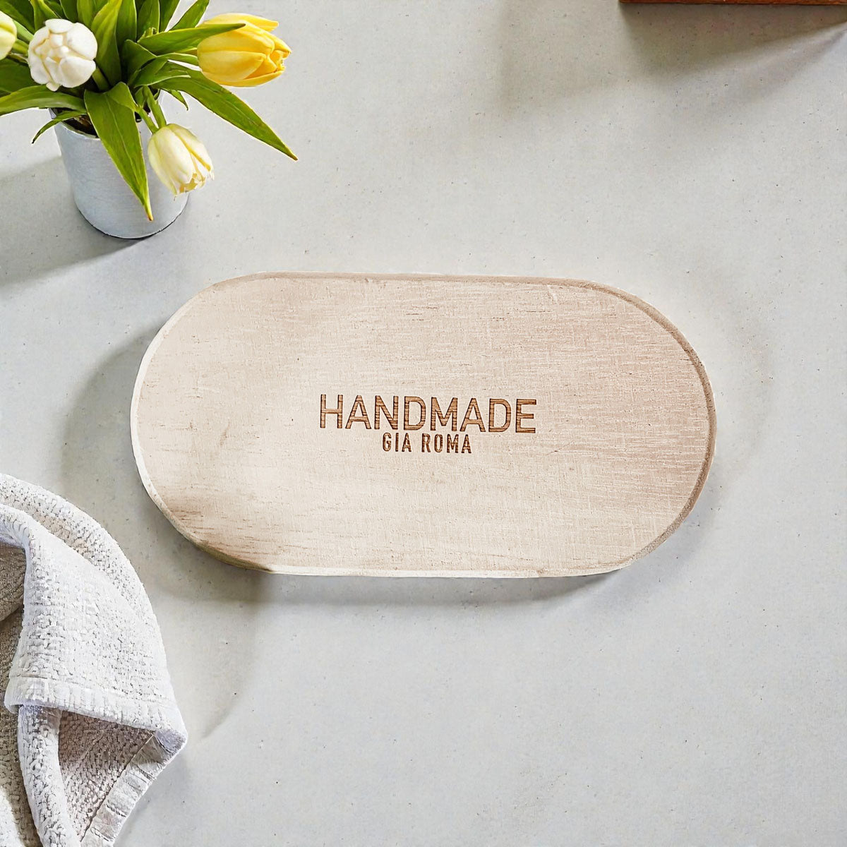 Rustic Wood Trinket Tray | Farmhouse Catchall Dish