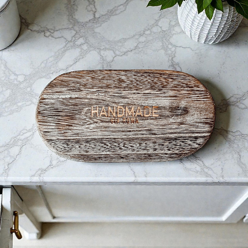 Rustic Wood Trinket Tray | Farmhouse Catchall Dish