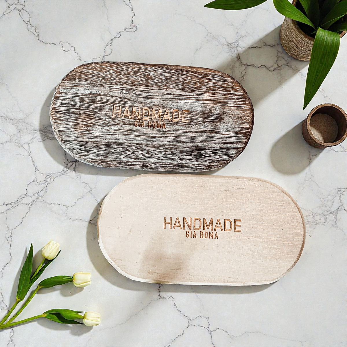 Rustic Wood Trinket Tray | Farmhouse Catchall Dish