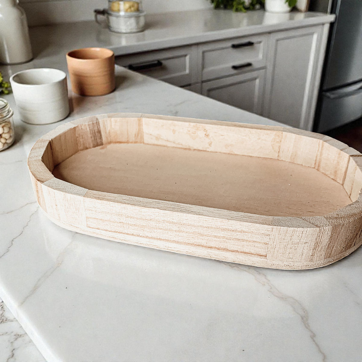 Rustic Wood Trinket Tray | Farmhouse Catchall Dish