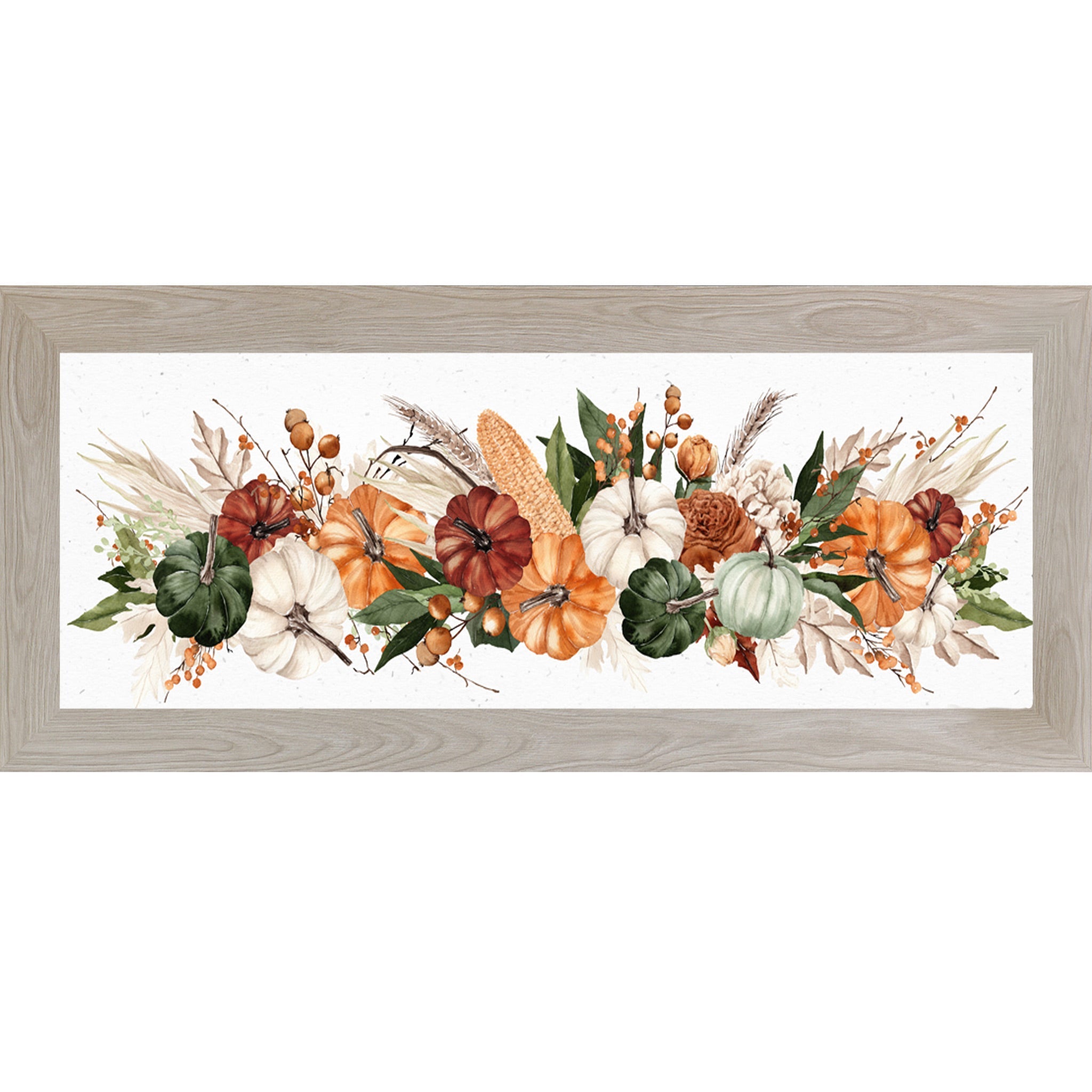 Harvest Watercolor Farmhouse Wall Art – Autumn Landscape