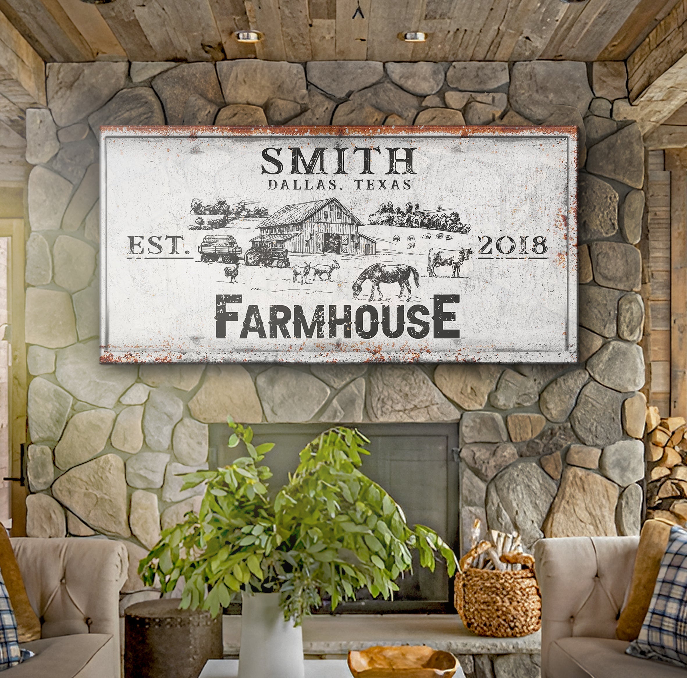 Rustic Farmhouse Personalized Sig