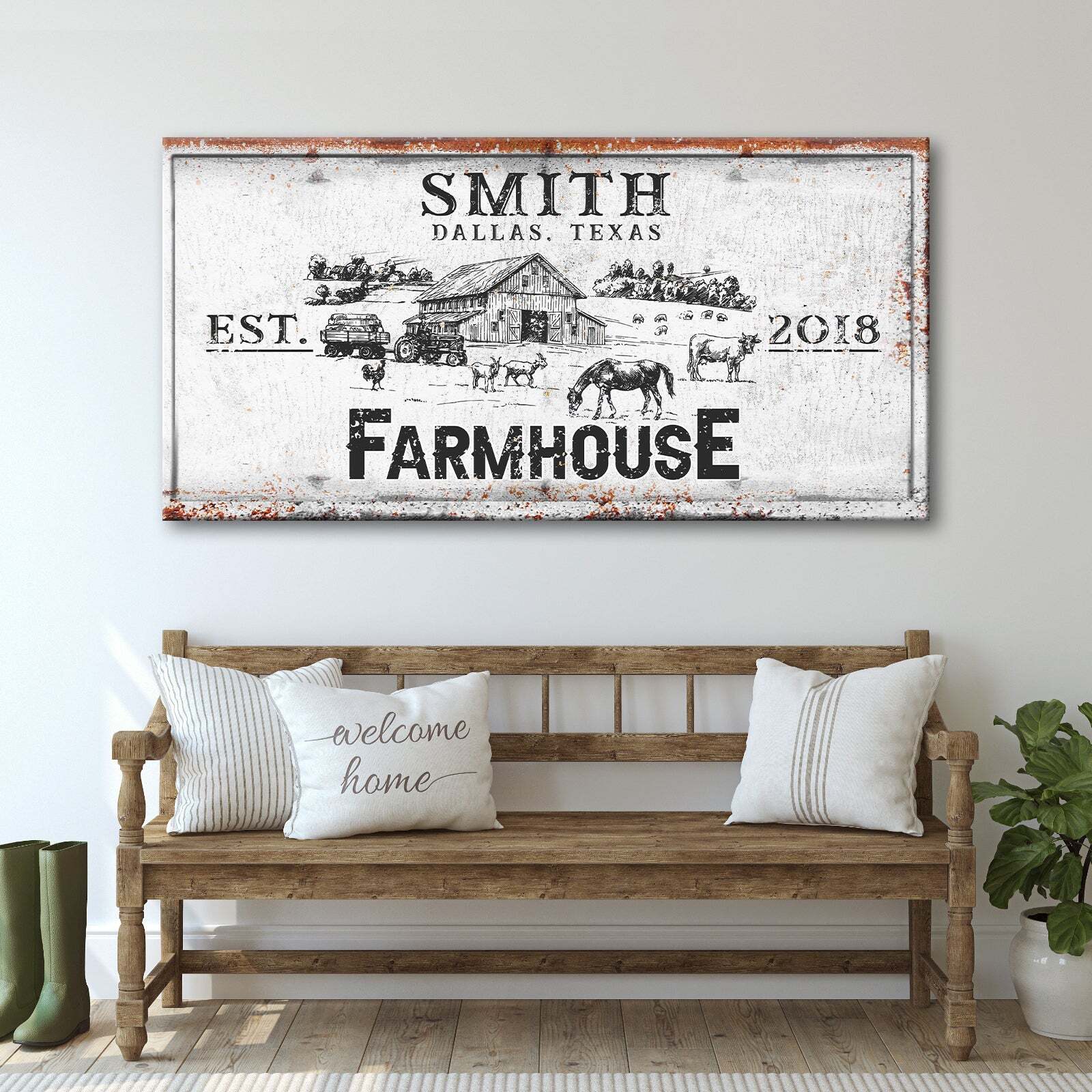 Rustic Farmhouse Personalized Sig