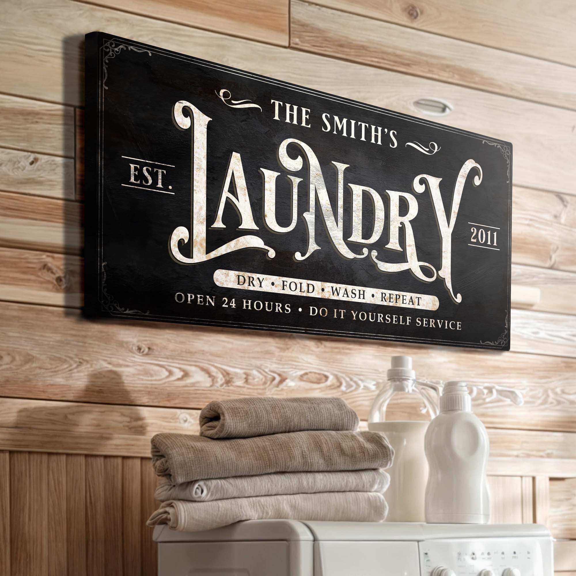 Personalized Farmhouse Laundry Room Sign