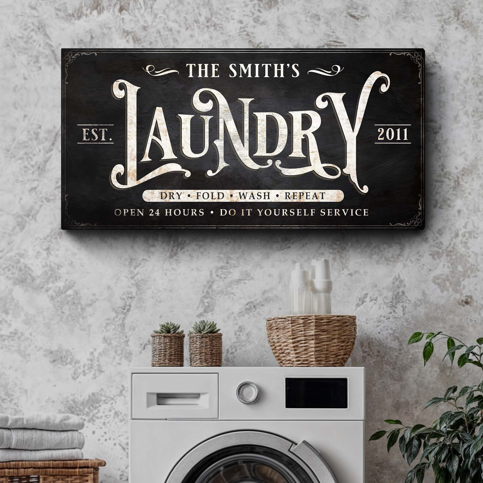 Personalized Farmhouse Laundry Room Sign