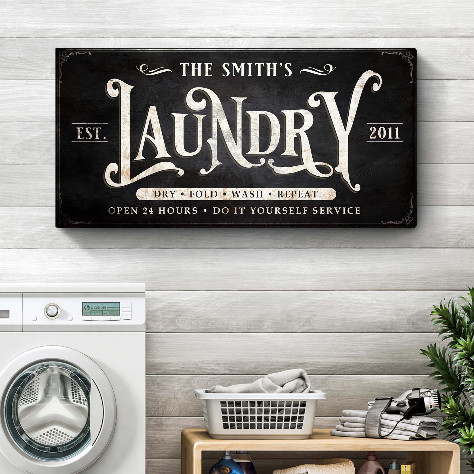 Personalized Farmhouse Laundry Room Sign