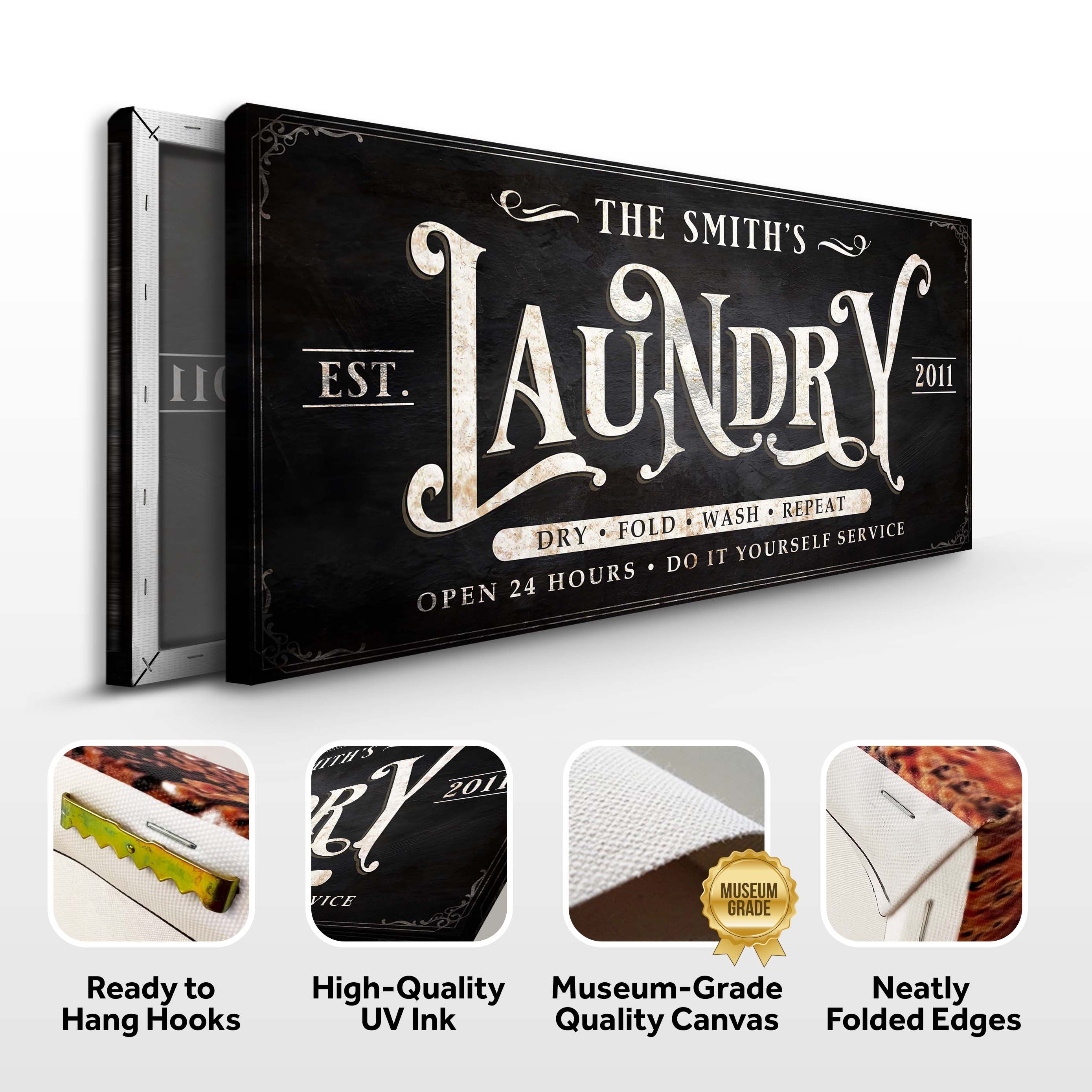Personalized Farmhouse Laundry Room Sign