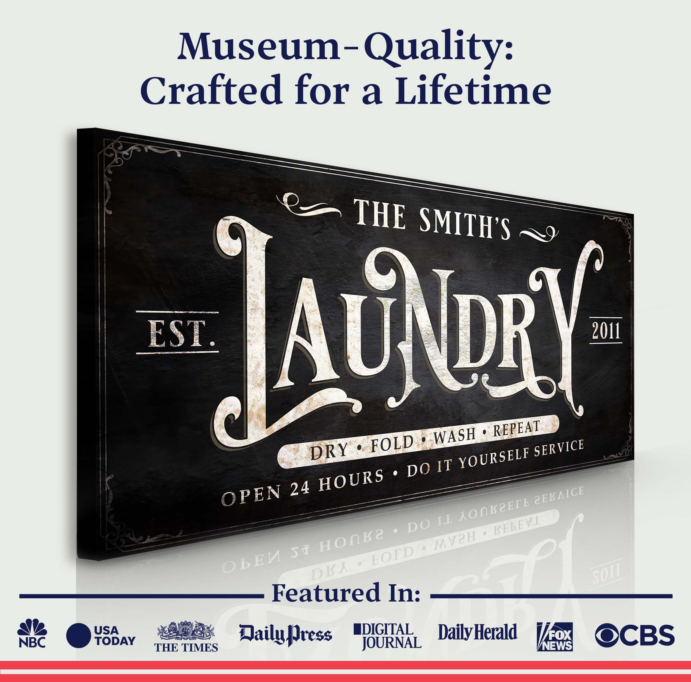 Personalized Farmhouse Laundry Room Sign