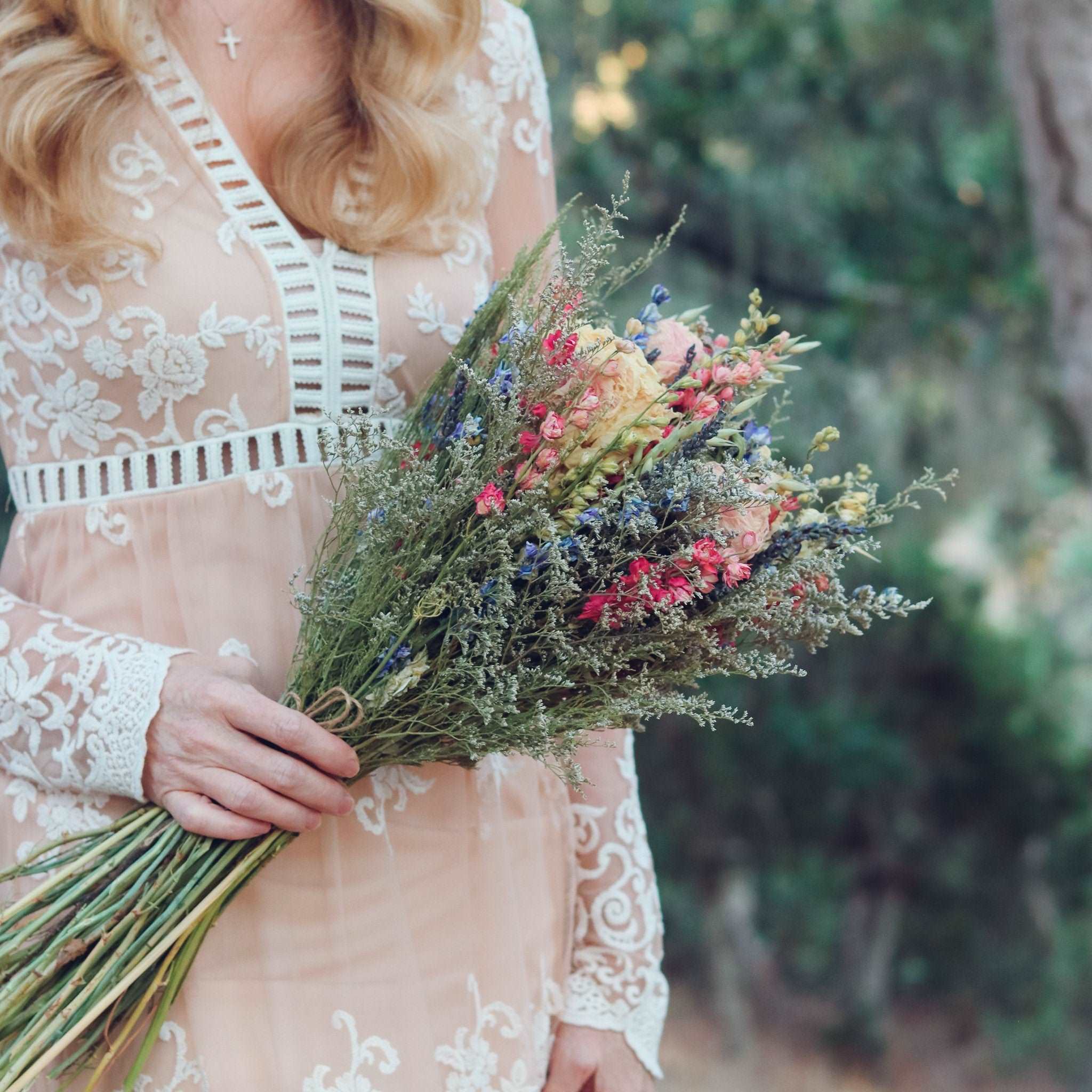 Dried Flower Bouquet | Peony, Lavender & Larkspur