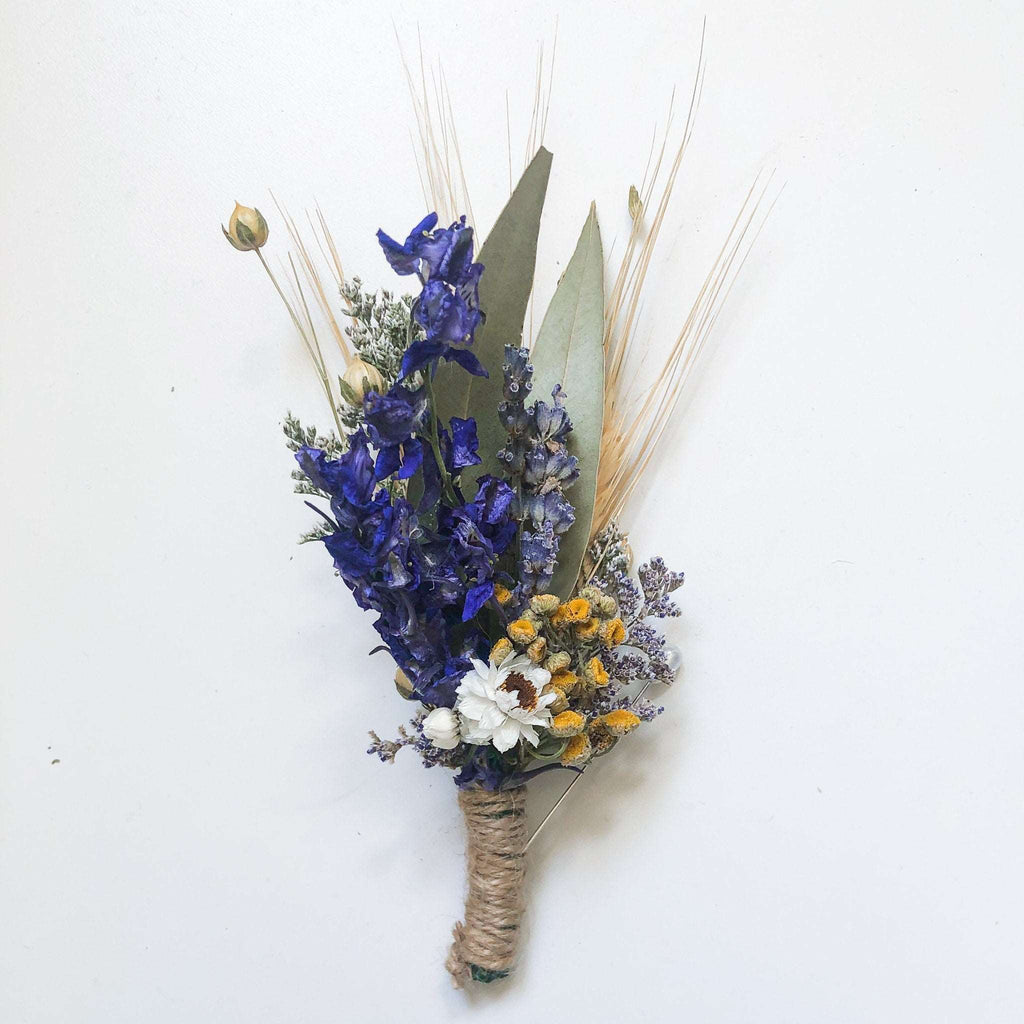 Dried Sunflower Bouquet | Eucalyptus, Daisies & Yarrow