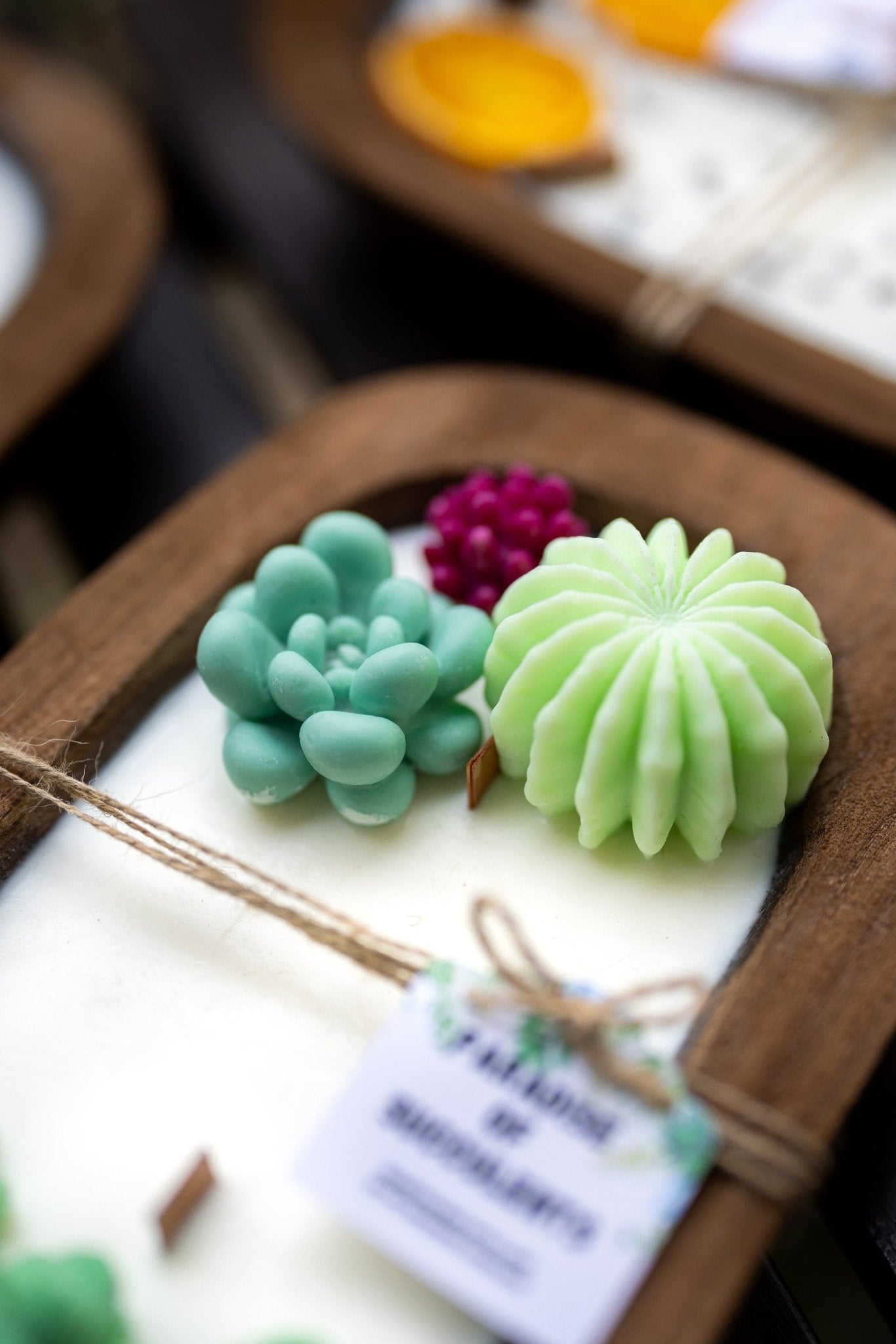Succulent Dough Bowl Candle – Rustic Farmhouse Soy Candle