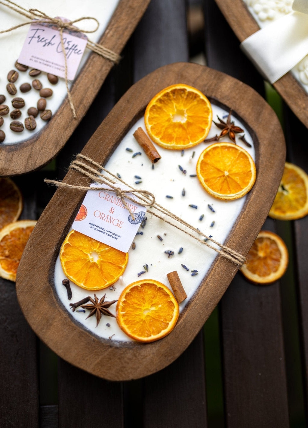 Farmhouse Orange Dough Bowl Soy Candle