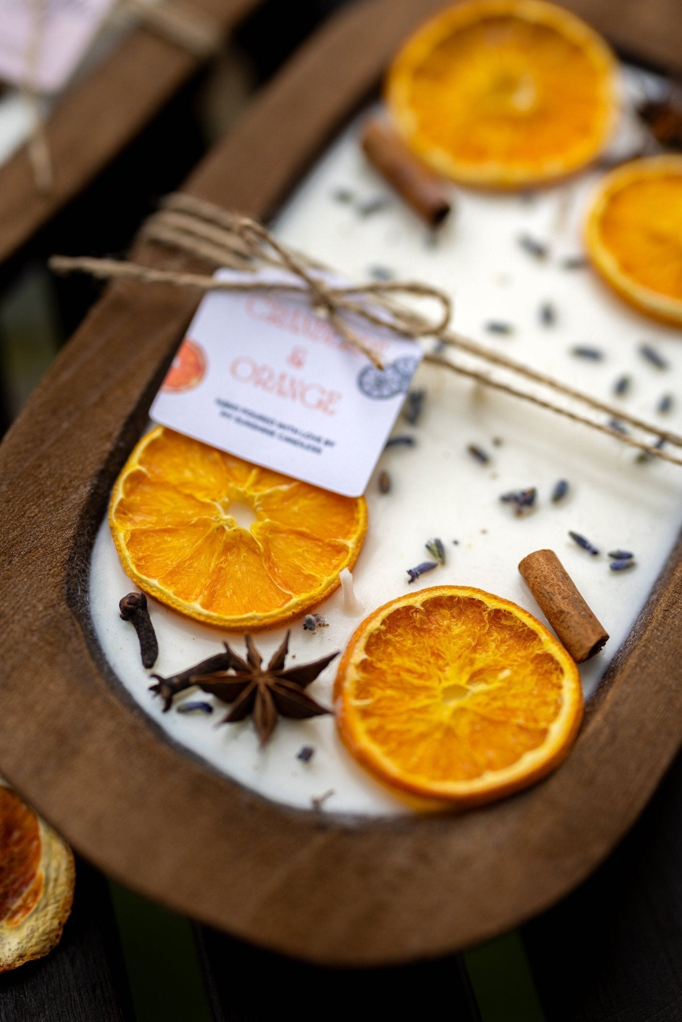 Farmhouse Orange Dough Bowl Soy Candle