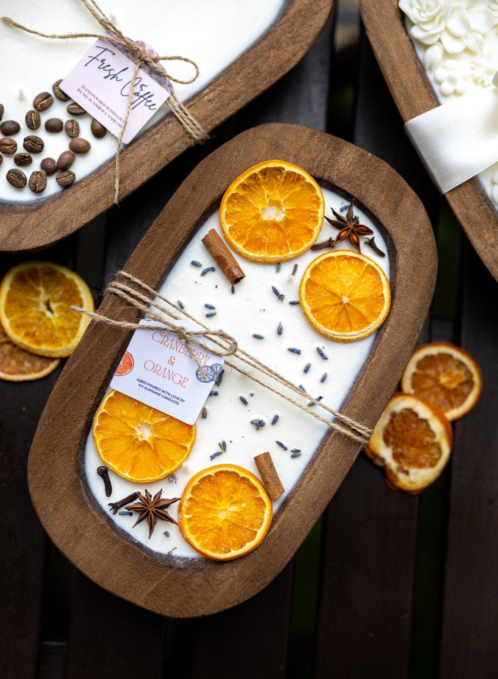 Farmhouse Orange Dough Bowl Soy Candle