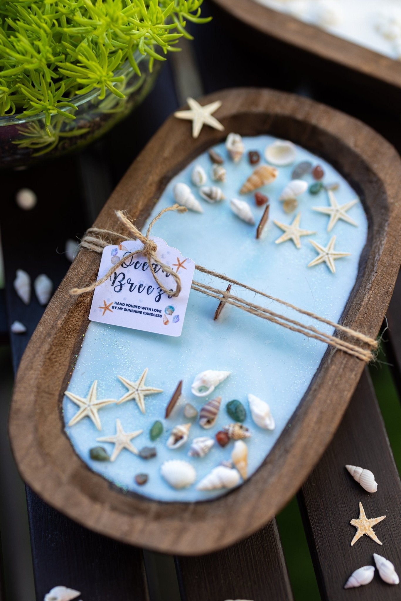 Coastal Seashell Dough Bowl Soy Candle