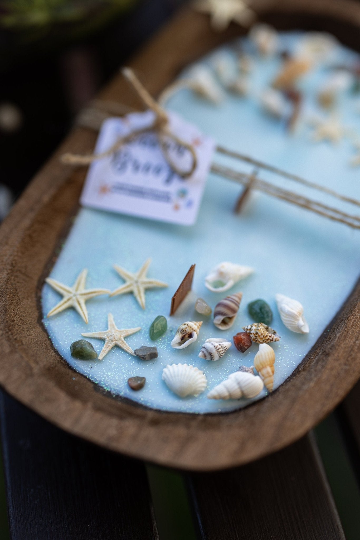 Coastal Seashell Dough Bowl Soy Candle