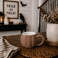 Brown Pumpkin Shaped Ceramic Mug | Cozy Fall Coffee Cup