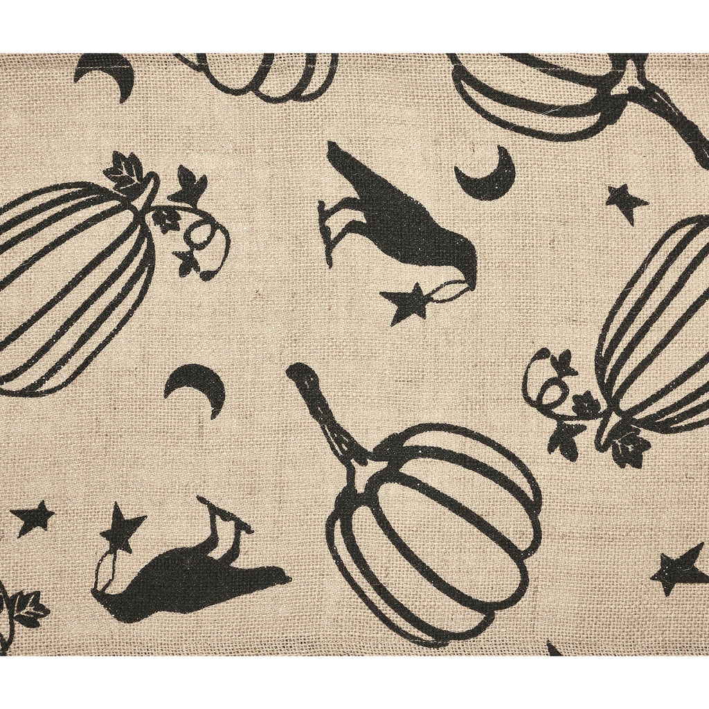 Midnight Harvest Pumpkin & Raven Table Runner