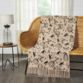Midnight Harvest Pumpkin & Raven Woven Throw Blanket